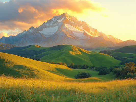 Golden Hour in the Mountains
