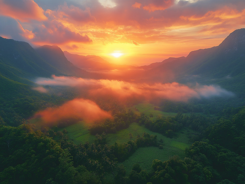 Sunrise over a Valley