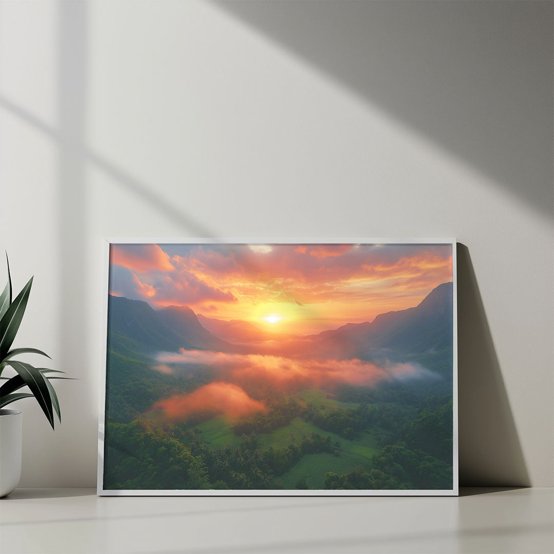 Sunrise over a Valley